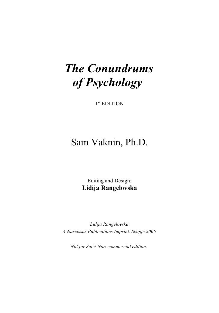 The Conundrums of Psychology